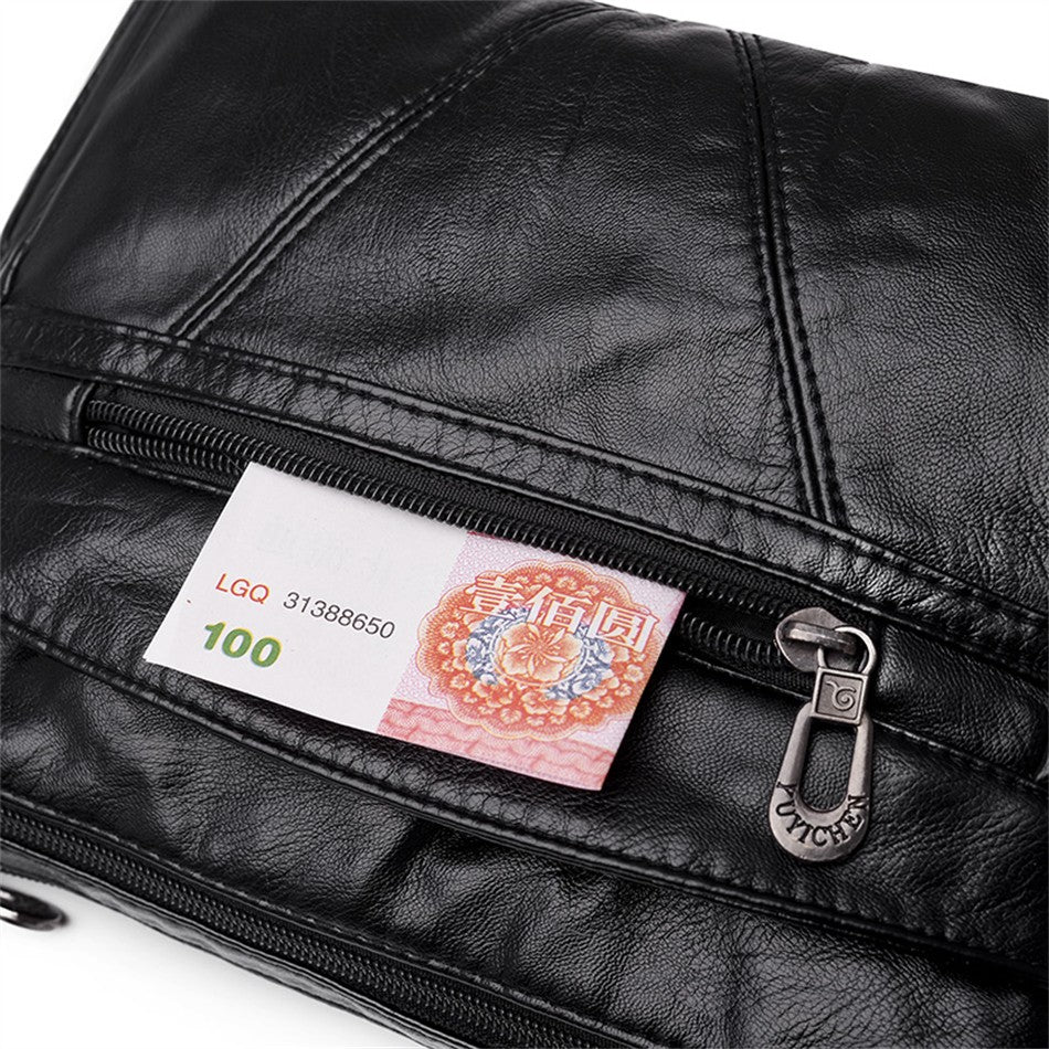 Bolso bandolera de Color liso que combina con todo, bolsos de hombro de alta capacidad para mujer, bolso de mano de piel sintética de alta calidad 2021