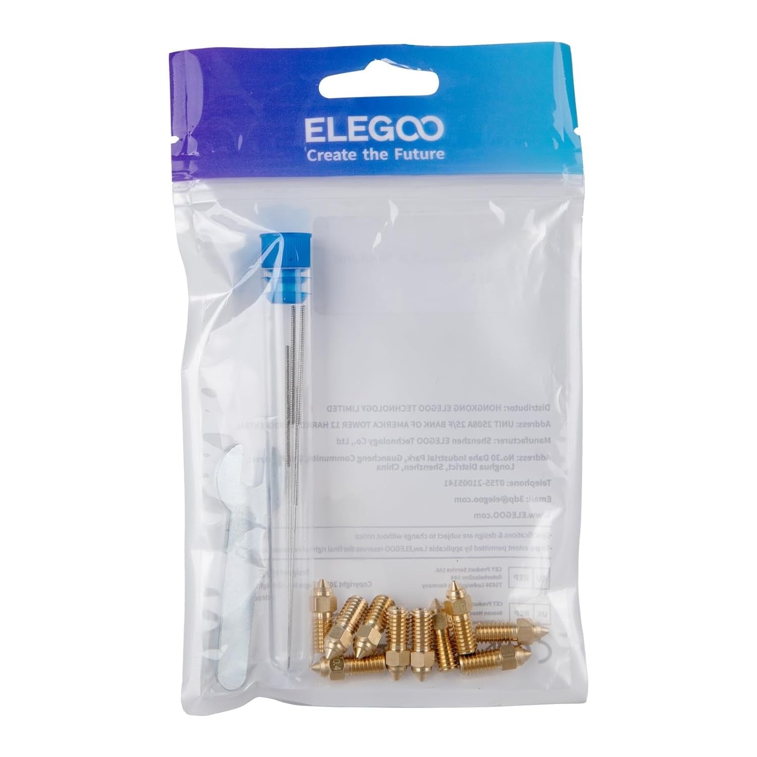 ELEGOO 10 boquillas de varios tamaños para impresora 3D Neptune 4 y Neptune 4 Pro, boquillas Hotend de latón de 0,2/0,4/0,6/0,8 mm
