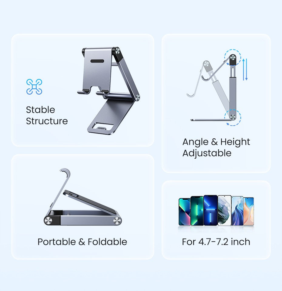 UGREEN-soporte ajustable de aluminio para teléfono móvil, accesorio de escritorio para iPhone 13, 12 Pro Max, tableta