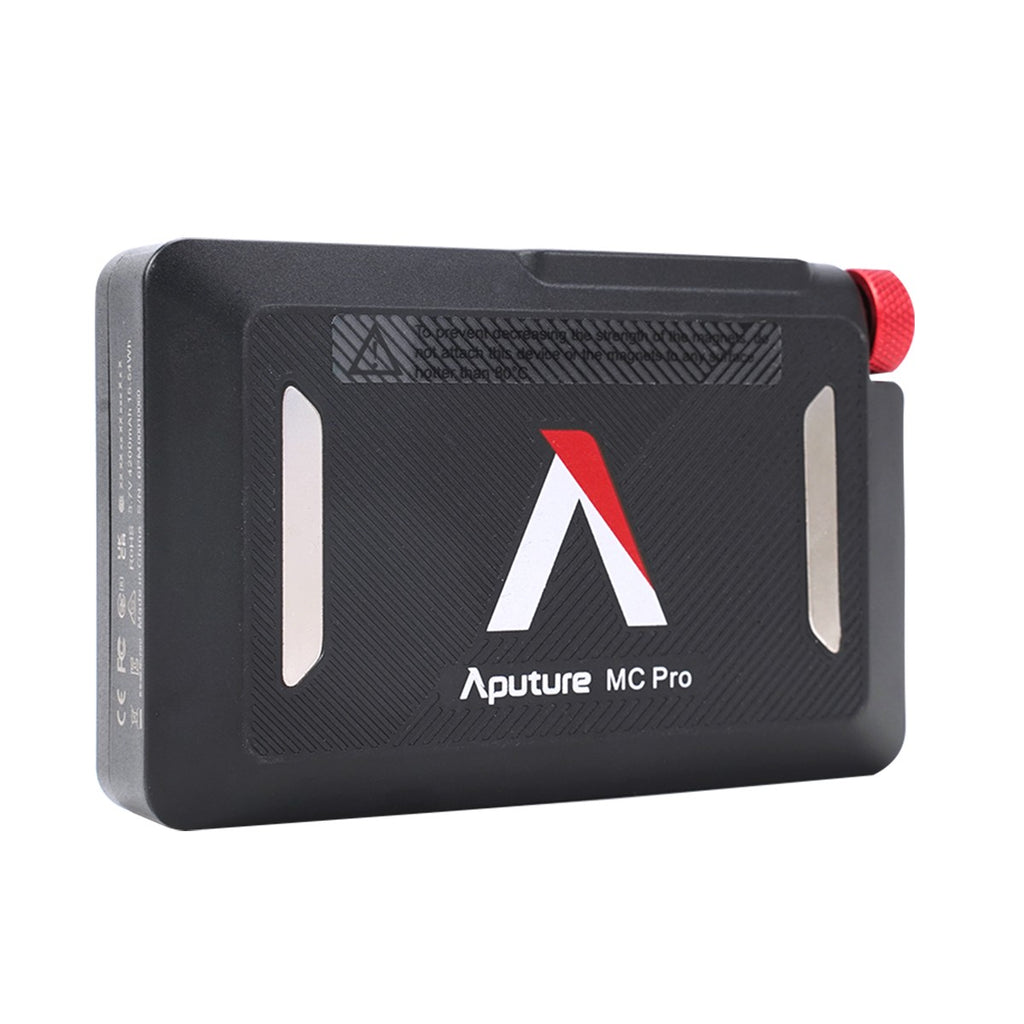 Aputure MC Pro RGBWW Luz LED, 2000K-10000K Soporte Atracción magnética Protección IP65 15 Efectos de luz incorporados Control por aplicación
