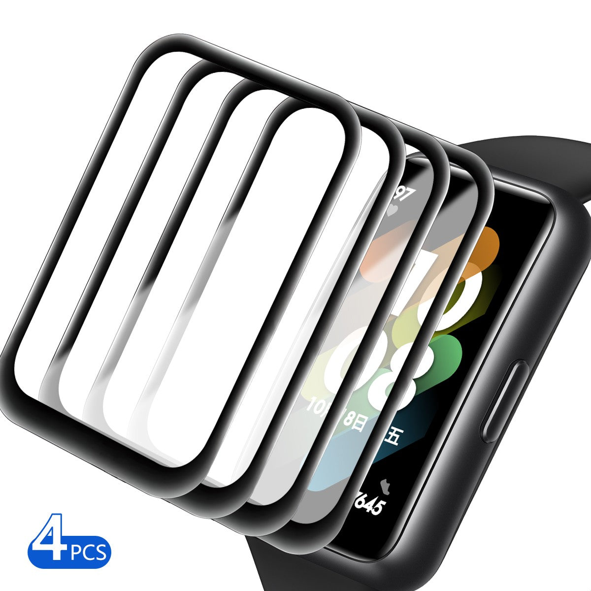 Película protectora 5D para Samsung Galaxy Fit 3 Protector de pantalla antiarañazos para Galaxy Fit3 Smartwatch Protector (no vidrio)