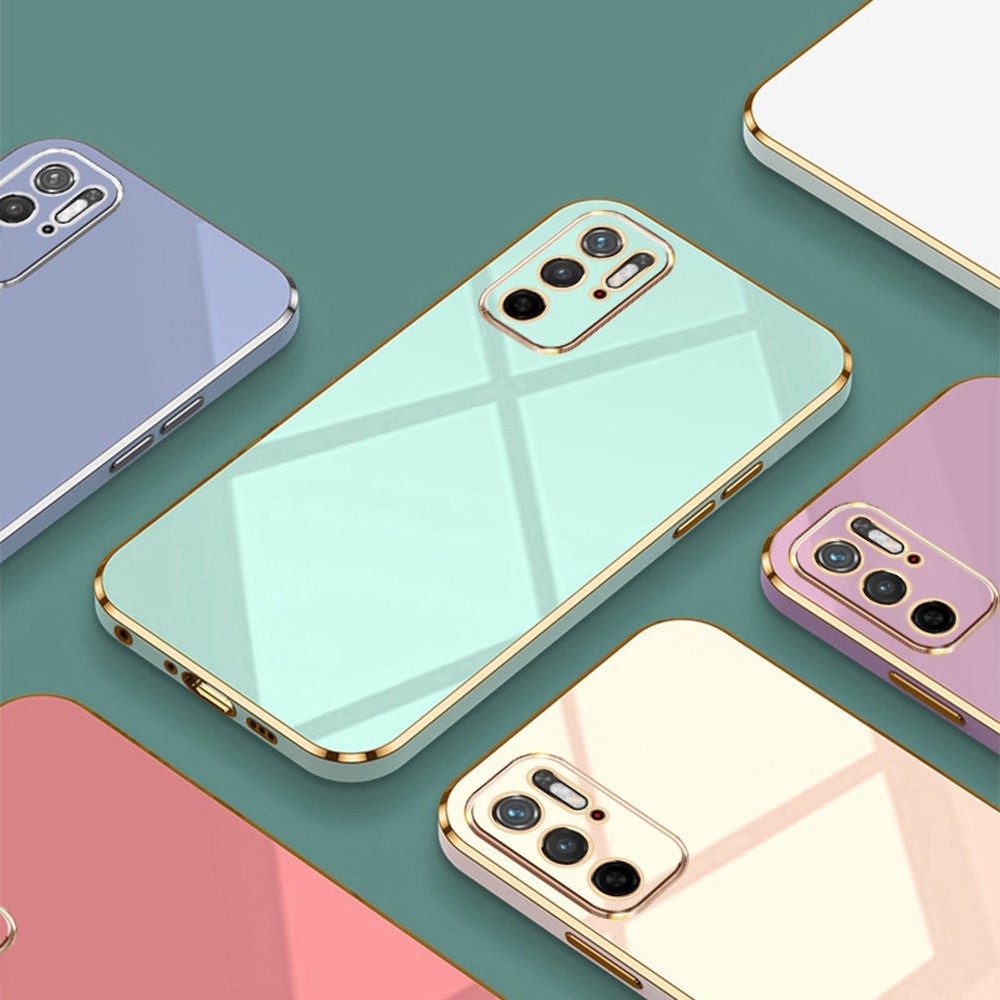 Para Xiaomi Poco M3 Pro 5G funda Poco M3 Pro funda M2103K19PG M2103K19PI funda de teléfono chapada cuadrada de lujo funda trasera a prueba de golpes