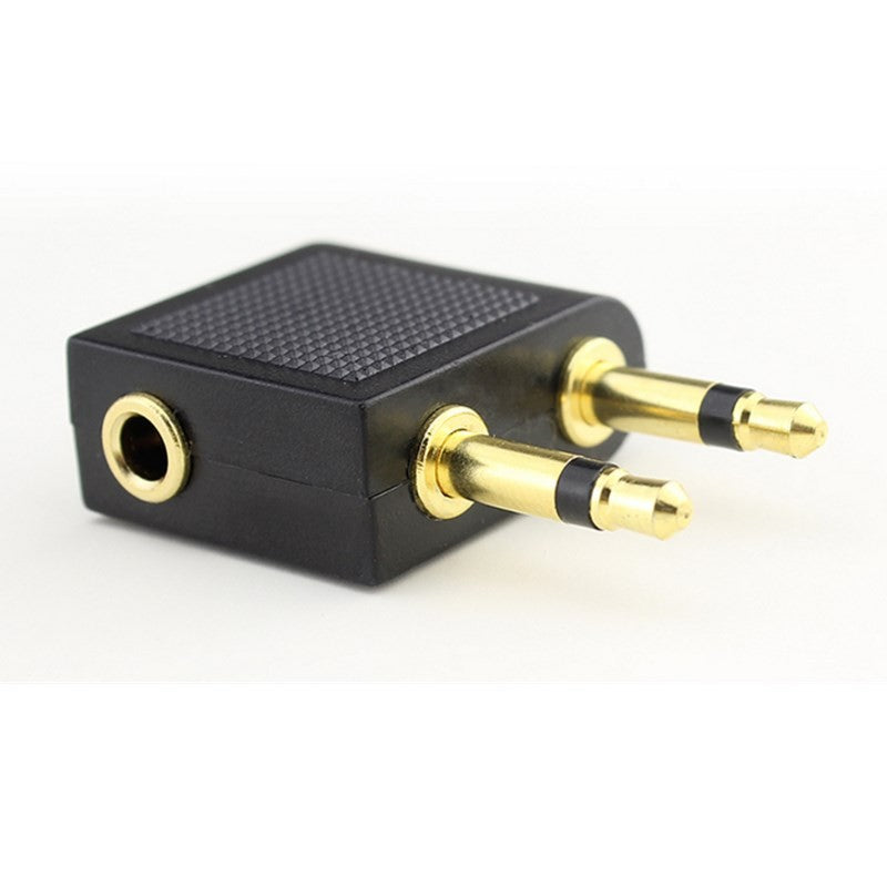1 adaptador de Audio con conector de 3,5mm para PC, convertidor de Audio para auriculares de viaje de línea aérea, accesorios adaptadores de herramientas para auriculares de avión