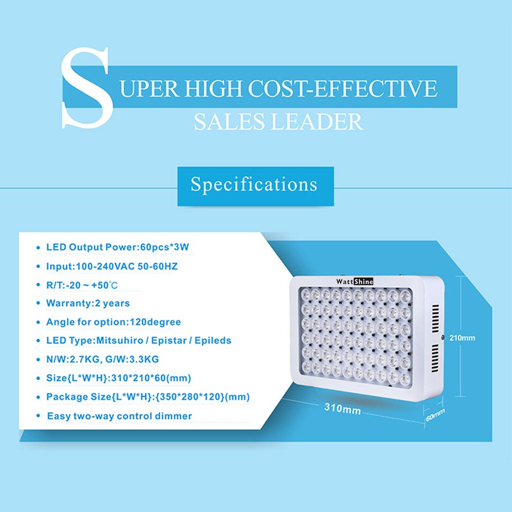 Atenuador de luz Led regulable para acuario, luces para tanque Fsih, 180W, lámpara para pecera de arrecife marino, decoración para peceras y acuarios