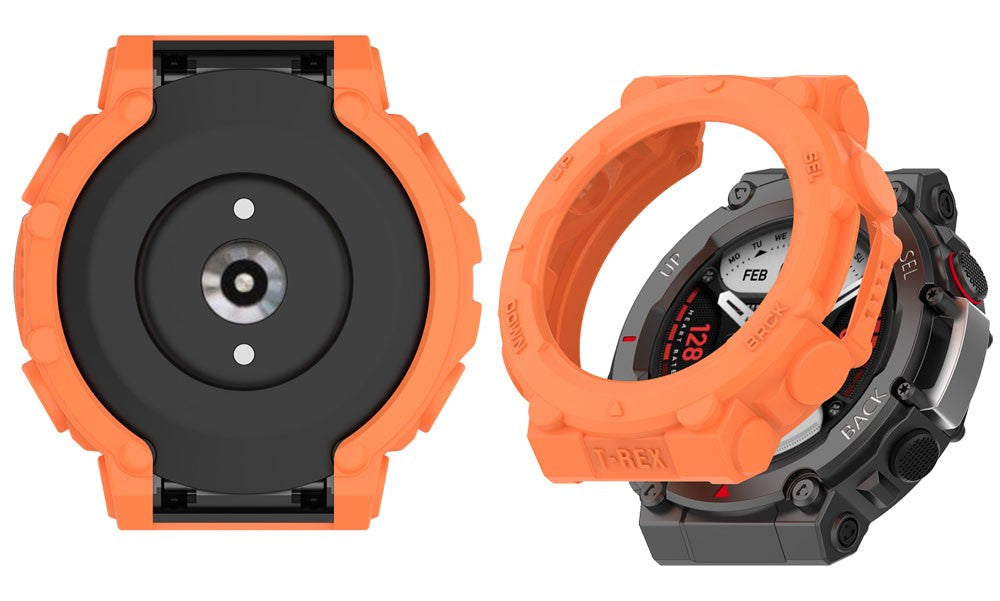 Funda 2 en 1 + película de vidrio templado para Huami Amazfit T Rex 2 TPU Protector de pantalla de PC y cubierta protectora de parachoques para Amazfit TRex2