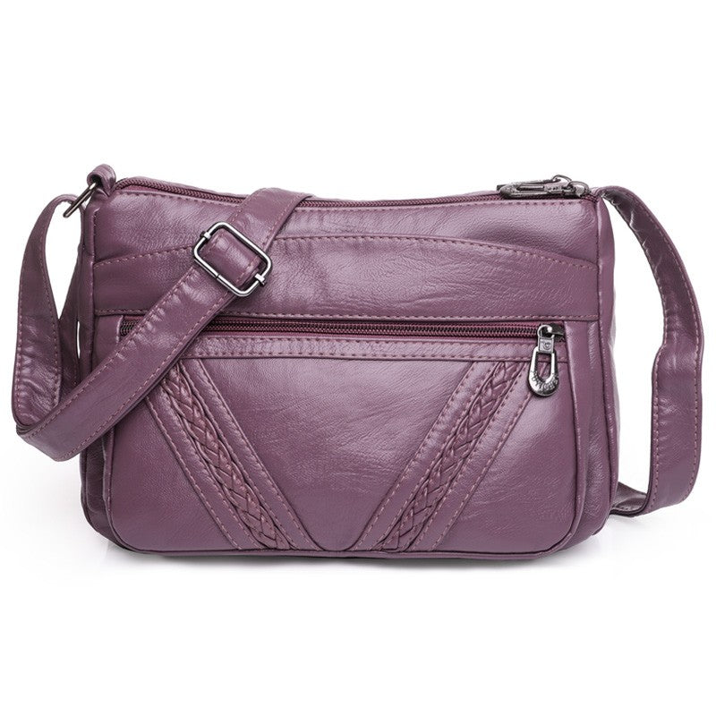 Bolso bandolera de Color liso que combina con todo, bolsos de hombro de alta capacidad para mujer, bolso de mano de piel sintética de alta calidad 2021