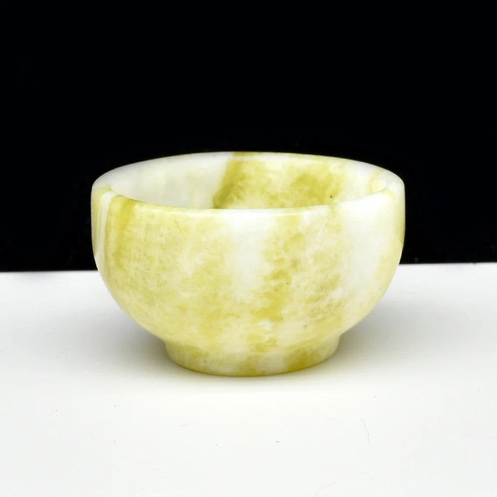 Cuenco de Jade de cristal Natural, taza de cristal, cuenco de Jade de coliflor, taza de cristal de cuarzo Natural, de desmagnetización cuenco, piedra curativa de Reiki, 1PC