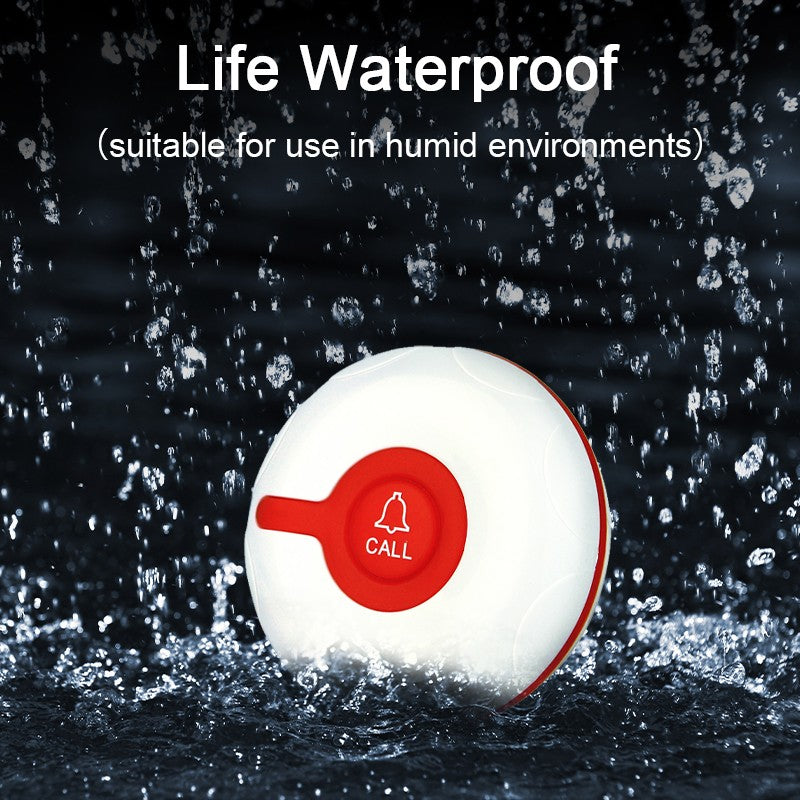 Retekess - 10 Botones de Llamada Inalámbricos TD009, Resistentes al Agua, para Cuidadores, Restaurantes, Cafeterías, Personas Mayores, Clínicas, Compatibles con T128/TD110/TD106