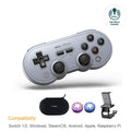 Control Inalámbrico para Juegos 8Bitdo SN30 Pro con Bluetooth y Efecto Hall para Switch 2, MacOS, Android, Raspberry Pi, Windows, Steam Deck
