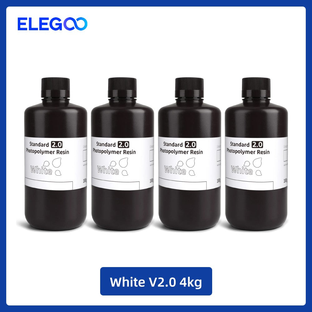 ELEGOO 2 uds/4 Uds 1KG juego de resina para impresora 3D LCD resina de curación UV 405nm resina fotopolímero estándar para impresión LCD 3D