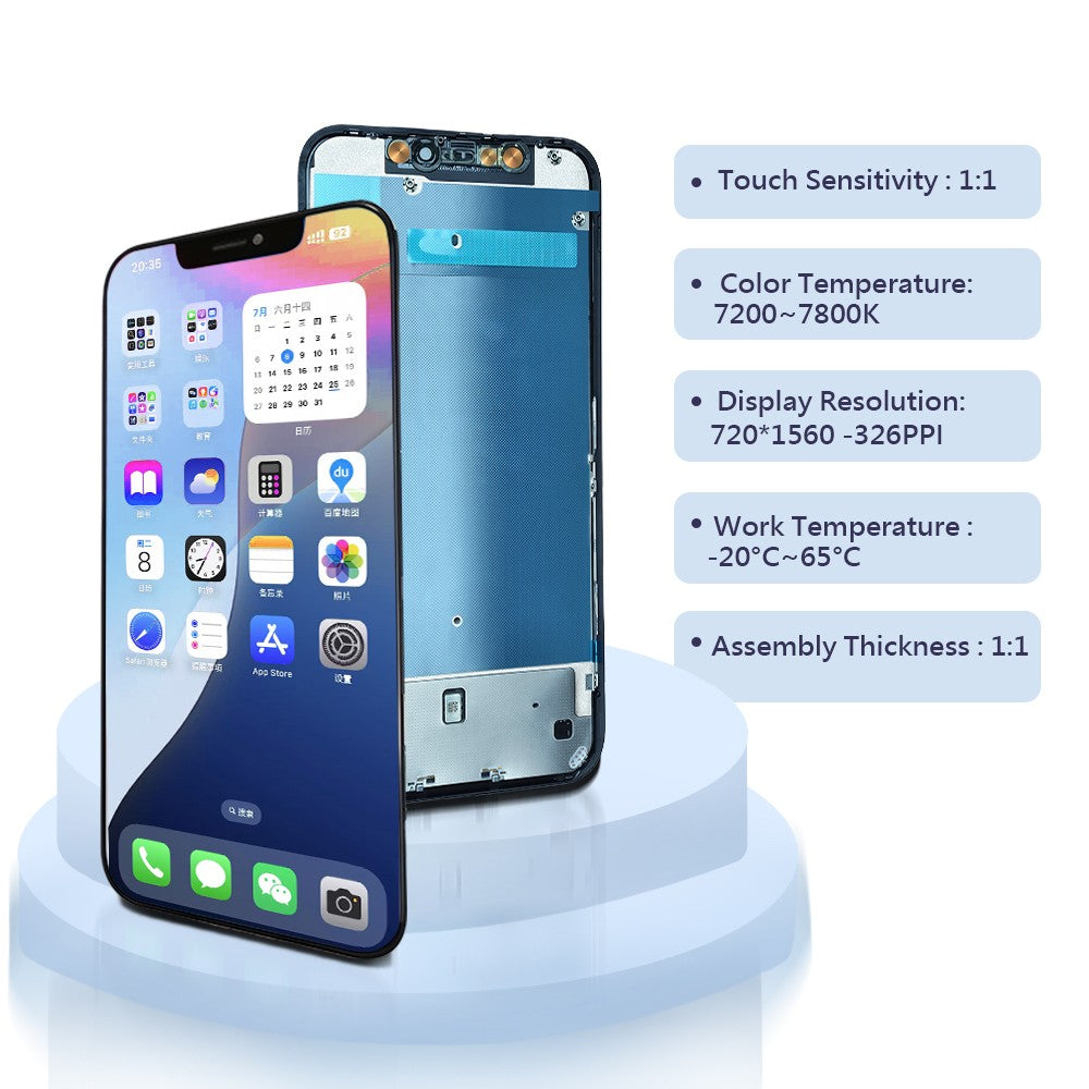 Pantalla OLED para iPhone 11 Pantalla LCD MONTAJE DE digitalizador con Pantalla táctil para iPhone 11 Reemplazo de Pantalla LCD