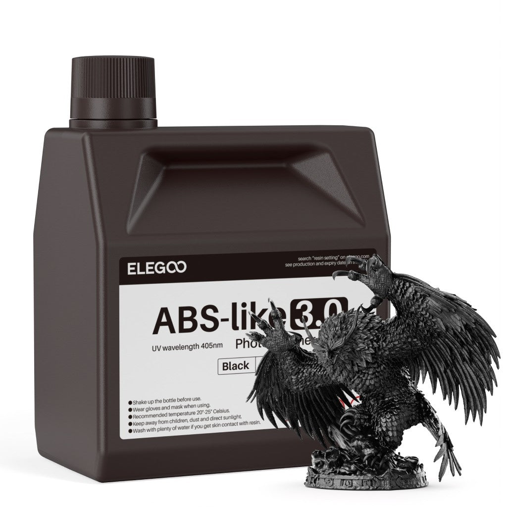 Resina para Impresora 3D Tipo ABS de ELEGOO, Resina de Fotopolimerización Estándar Tipo ABS de 405nm para Impresión 3D LCD, 1000g