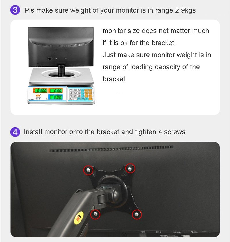 Soporte para Laptop con Doble Monitor y USB 3.0 NB F160-FP, Brazo Doble con Resorte de Gas para Monitores de 17'-27' + Soporte para Laptop de 10'-17'