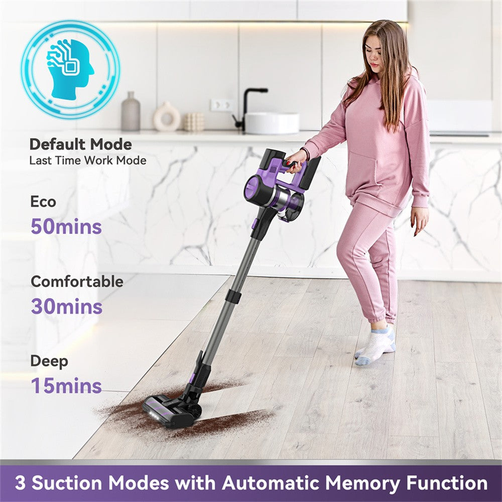 INSE-aspiradora inalámbrica, aspiradora vertical sin bolsa, plegable, para pelo de mascotas, alfombras, suelos duros de coche, 30kPa, 350W