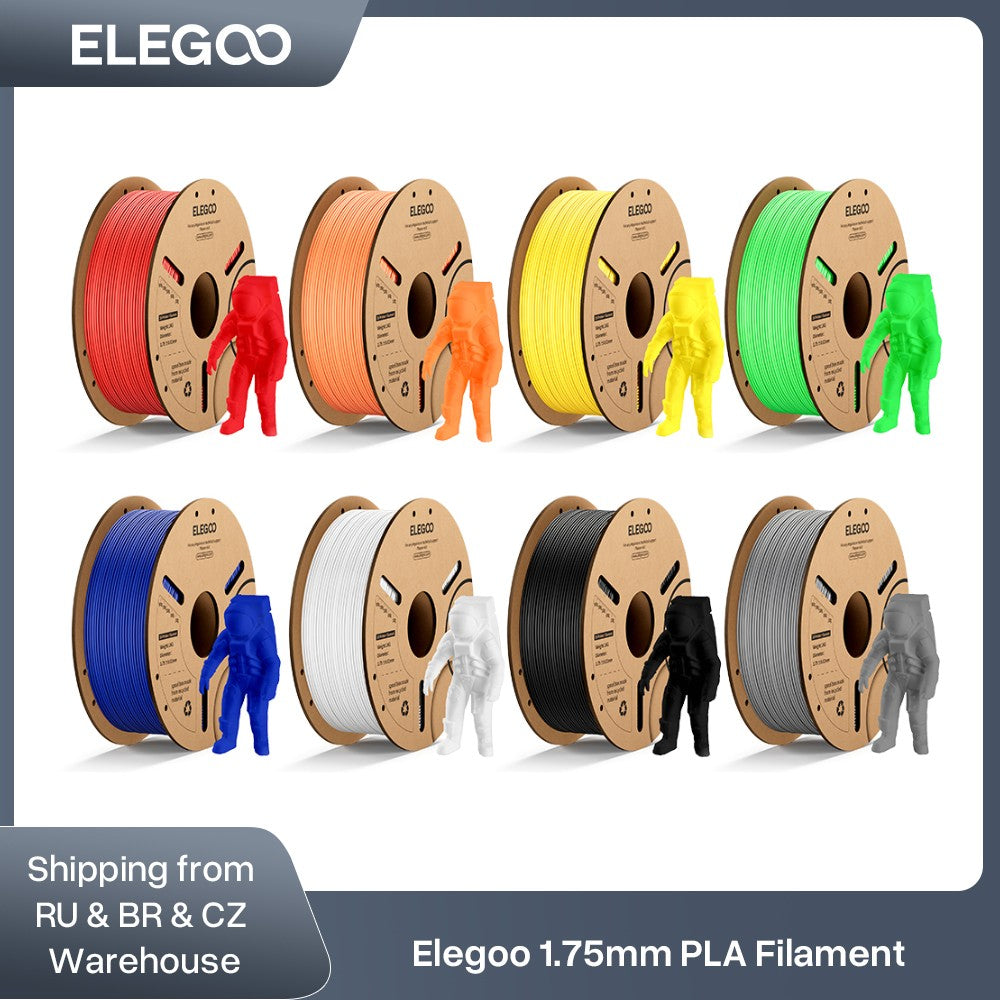 ELEGOO 1kg 1,75mm filamento PLA plástico 3D PLA para impresora 3D Material consumible para impresora 3D NEPTUNE 3 PRO FDM