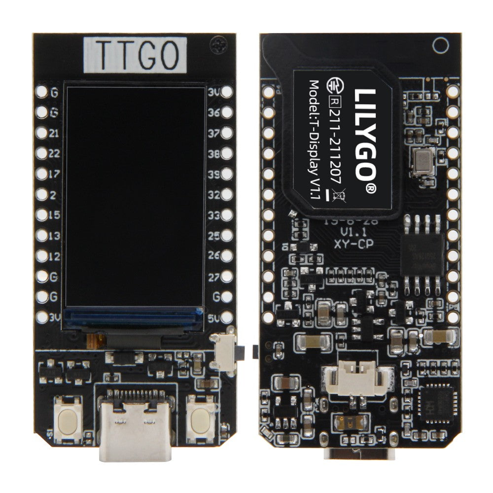 LILYGO® TTGO T-Display ESP32, placa de desarrollo, WiFi, Bluetooth, 1,14 pulgadas, ST7789V, IPS, LCD, módulo de controlador inalámbrico para Arduino