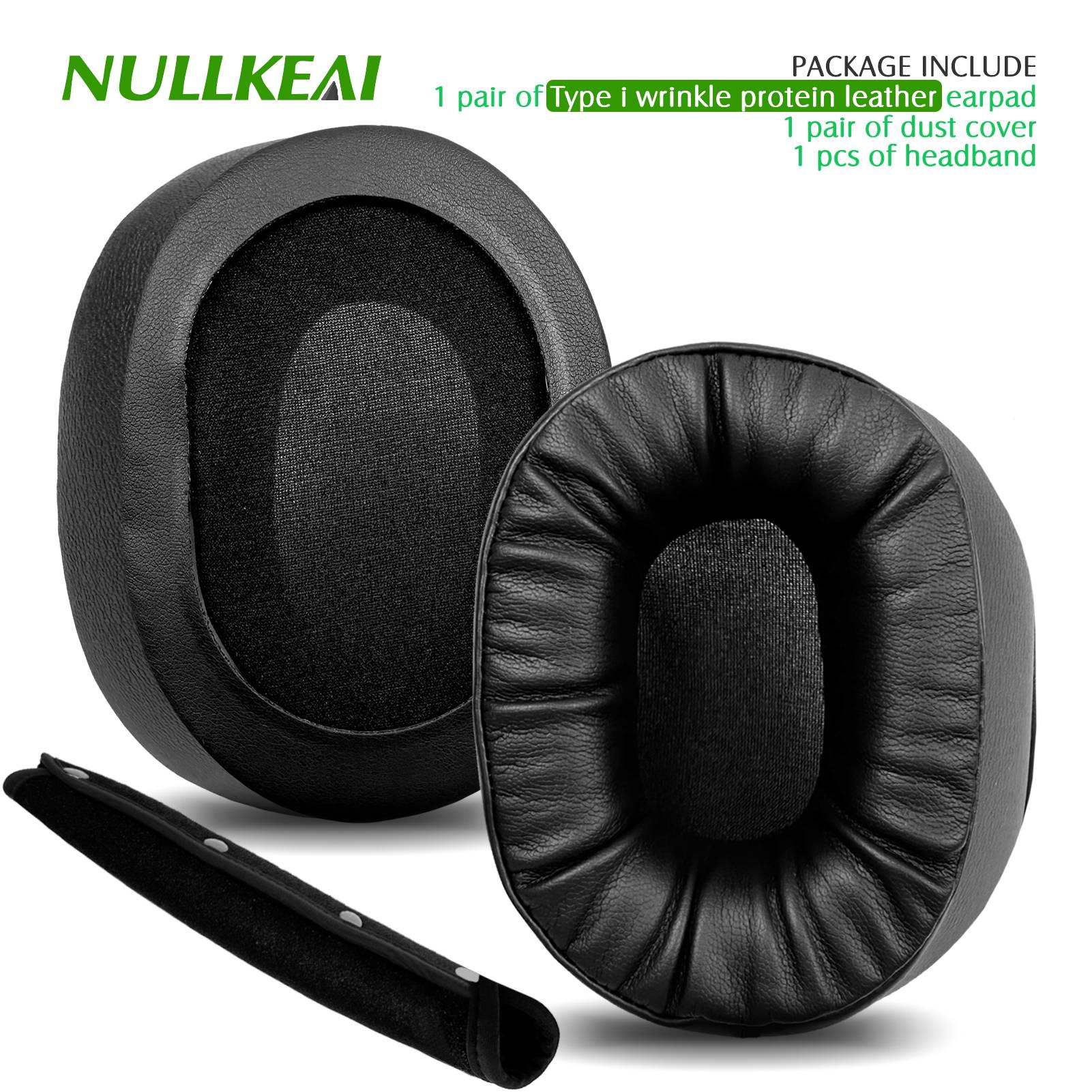 Nullkeai-almohadillas de repuesto para auriculares Anker Soundcore Life Q30 Q35 Q10 Q20, almohadillas de Gel refrescante, funda de malla, orejeras