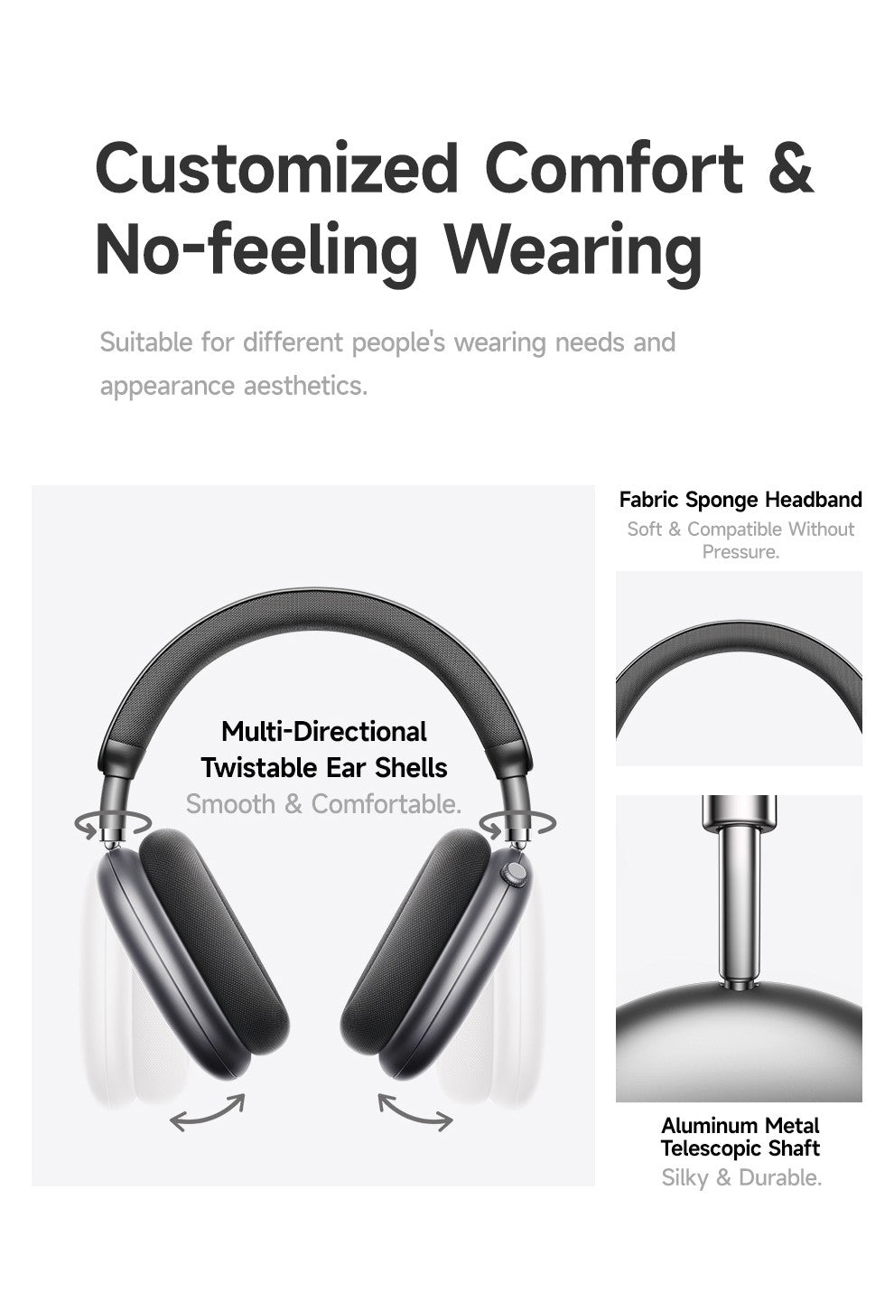Picun F8 Pro ANC auriculares inalámbricos seguimiento de cabeza Audio espacial 3