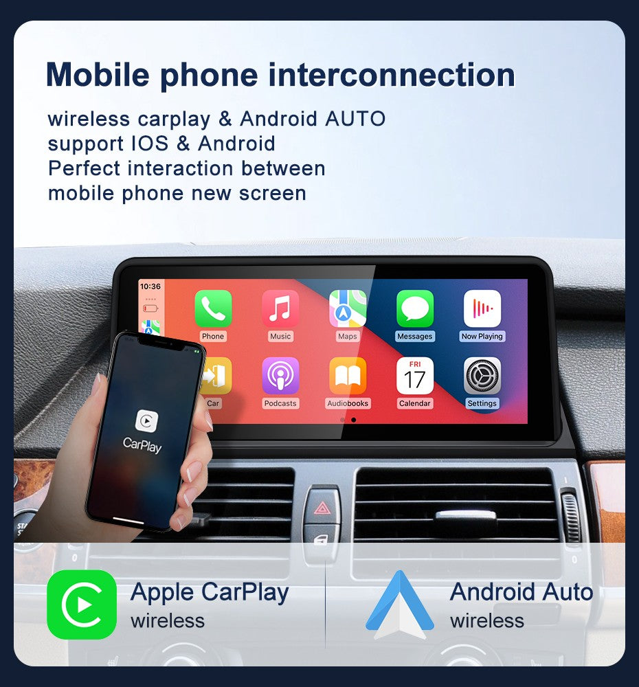 STWEI 2024 nuevo ID6 ID7 ID8 UI 10,25inc sistema Android inalámbrico Carplay AUTO para BMW X5 E70 X6 E71 reproductores de vídeo de coche GPS Navi