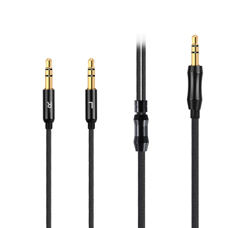 Koceta 3,5mm a doble 3,5mm OFC Cable de auriculares en la oreja Cable de repuesto de actualización para auriculares para HE400Se HE400I HE560 HE350