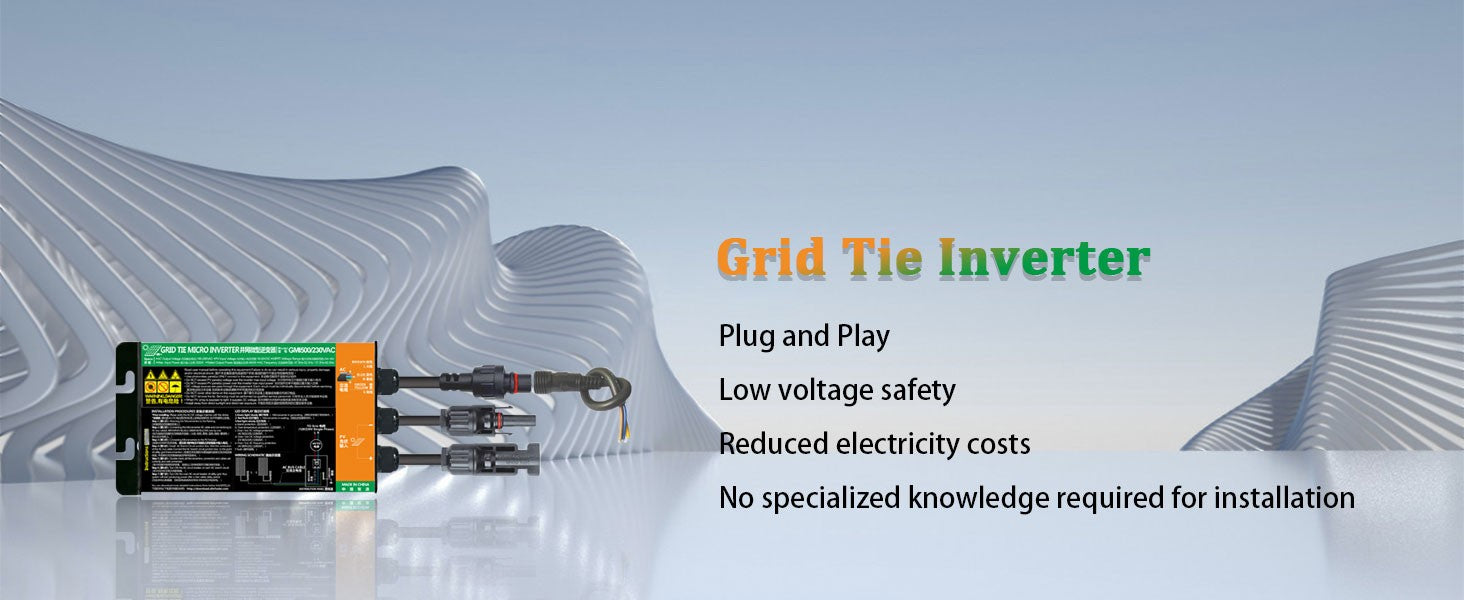 Inversor Solar Y & H 350W 300W 500W 600W 700W MPPT Solar PV conexión a red Micro inversor serie GMI entrada 26-46V salida CC 110V-240V