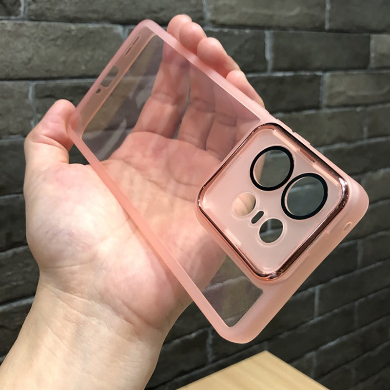 Funda de teléfono con película de lente transparente para MOTO Edge 50Pro Motorola Edge 50 Neo G34 G32 G14 G54 G24 G85 funda trasera de silicona suave