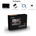 FEELWORLD L4 conmutador de vídeo para cámara, pantalla táctil de 10,1 pulgadas,