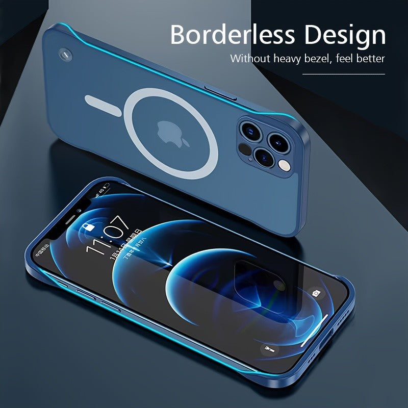 JMUYTOP-funda de carga inalámbrica magnética para iphone 16, 15, 14, 13 Pro Max, carcasa trasera ultra mate, sin diseño de parachoques