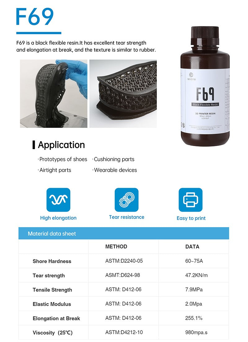 Resione 1KG ABS como impresora 3d resistente resina fotopolímero UV para Elegoo Anycubic resina 3d Photon resina líquida