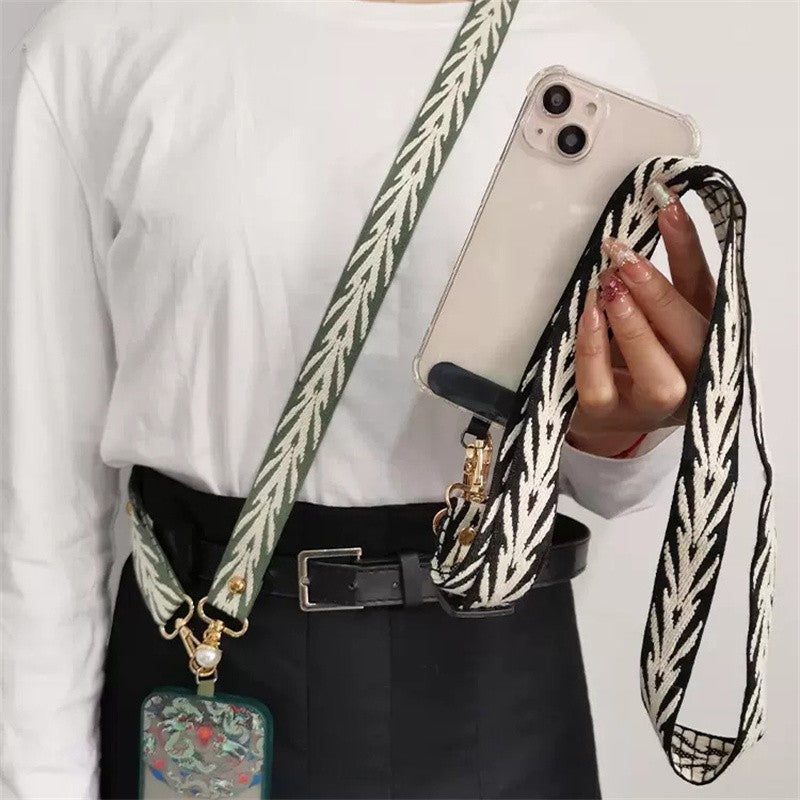 Cable colgante ajustable para teléfono móvil, estilo bordado Retro, con cuello extraíble, cordón colgante Universal para teléfono, 1 ud.