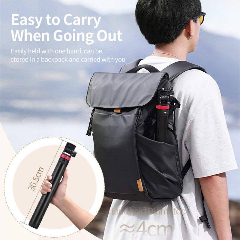 Trípode extensible Ulanzi MT-79 con tornillo de 1/4 pulgadas para cámara DSLR, trípode de micrófono con luz de relleno para teléfono inteligente