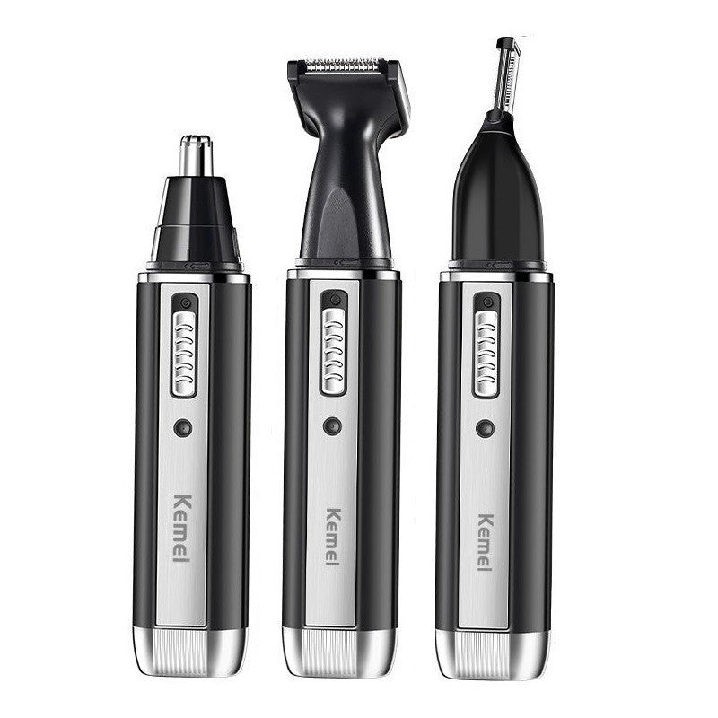 Kemei-cortadora de pelo de nariz todo en uno para hombres y mujeres, cortadora eléctrica recargable para orejas, barba, cejas, rostro, Kit de aseo