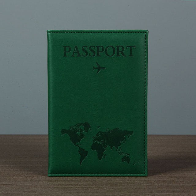 Amante el mapa del mundo cubierta de pasaporte estampado en caliente avión Simple mujeres hombres viaje pasaporte estuche protector moda regalo de boda