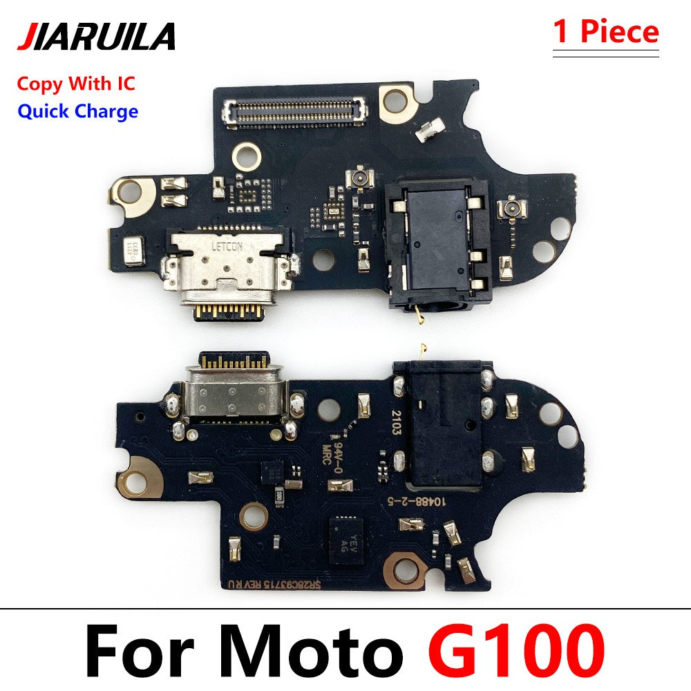 Para Motorola Moto G10 G20 G30 G50 G60 G100 E6 E7 Plus G8 Play G9 Plus conector de carga USB placa de puerto reemplazo flexible