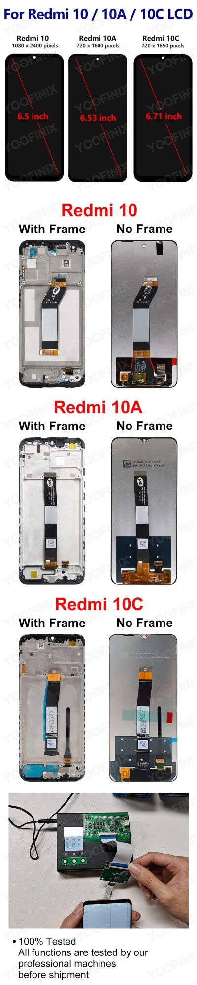 CHOICE IPS para Xiaomi Redmi 10 pantalla táctil LCD para Redmi 10A pantalla para Redmi 10C LCD digitalizador montaje reemplazar piezas
