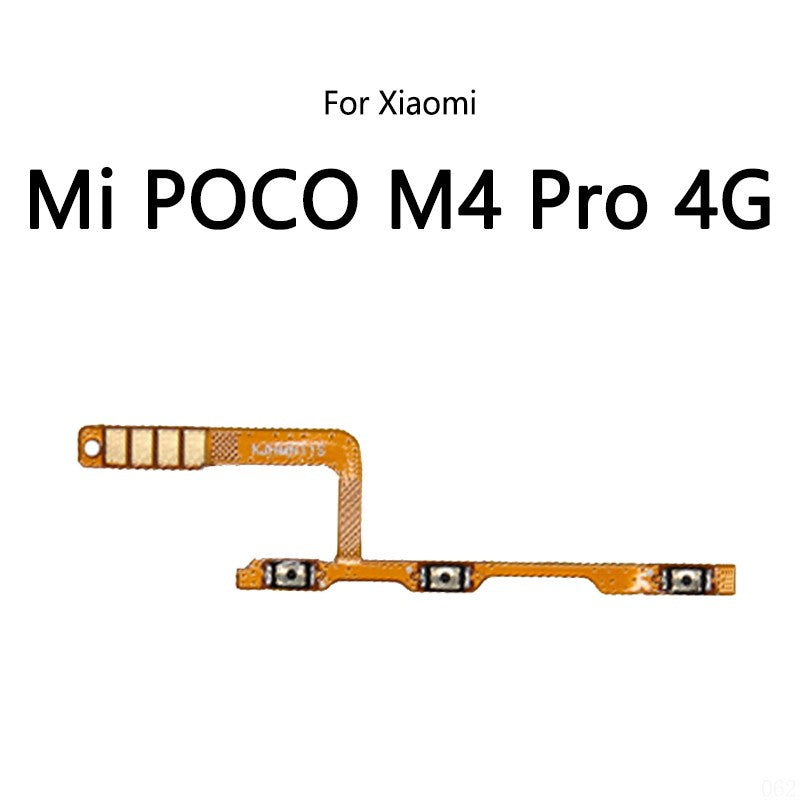 Interruptor de botón de encendido, botón de silencio de volumen, Cable flexible de encendido/apagado para Xiaomi Mi POCO C3 C40 M4 Pro 5G 4G M5 M5S Pocophone