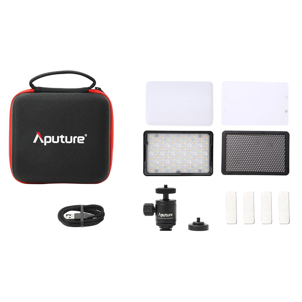 Aputure MC Pro RGBWW Luz LED, 2000K-10000K Soporte Atracción magnética Protección IP65 15 Efectos de luz incorporados Control por aplicación