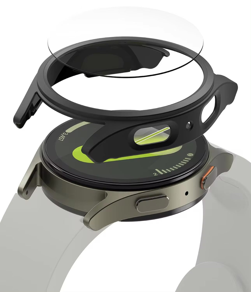 Vidrio y funda para Samsung Galaxy Watch 7, Protector de pantalla de 40mm/44mm, vidrio templado y PC duro, cubierta protectora de parachoques, juego de accesorios