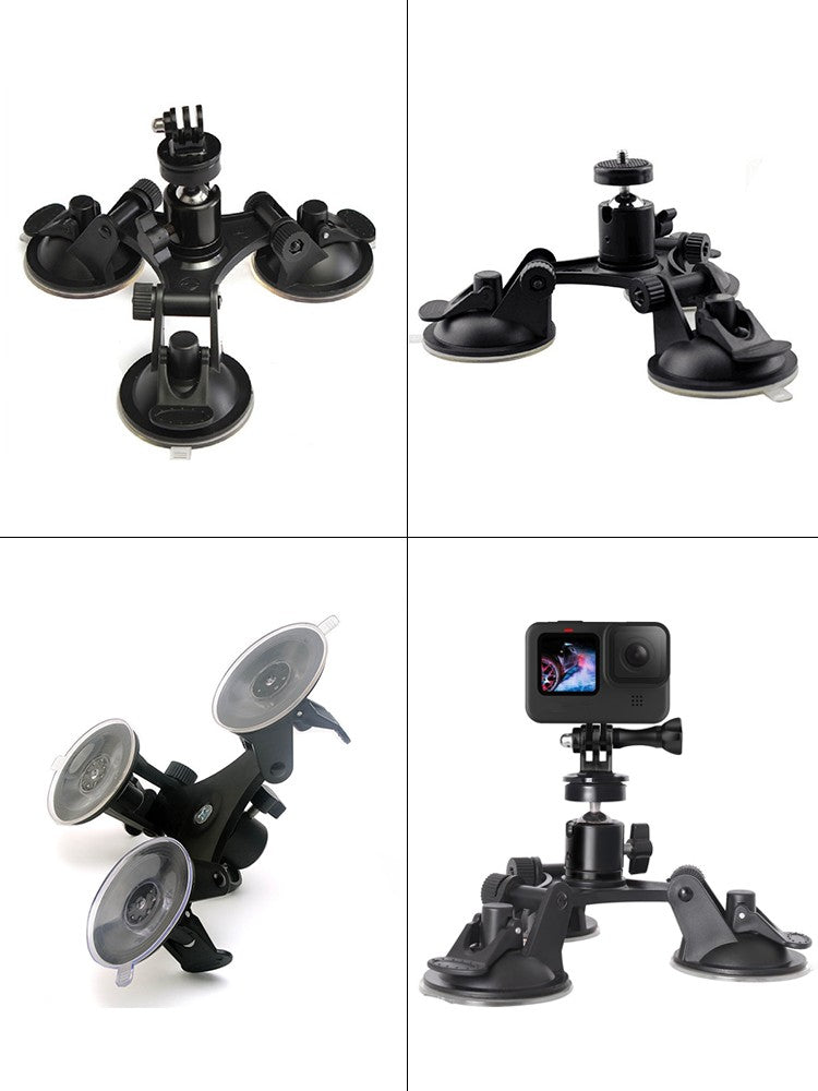Soporte de ventosa para coche de 3 tazas, soporte fuerte para GoPro Hero 13 12 11 10 9 8 Insta360 SJCAM AKASO DJI Osmo, accesorios para Cámara de Acción