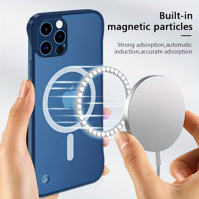 JMUYTOP-funda de carga inalámbrica magnética para iphone 16, 15, 14, 13 Pro Max, carcasa trasera ultra mate, sin diseño de parachoques