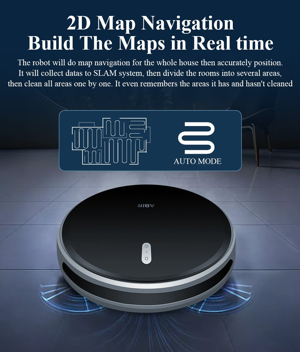 Robot Limpiacristales ABIR WD10, Sistema de Doble Rodillo, Pulverización de Agua en 6 Direcciones, Succión de 10000 Pa, Chip IA, Limpieza Inteligente de Vidrios de Paredes