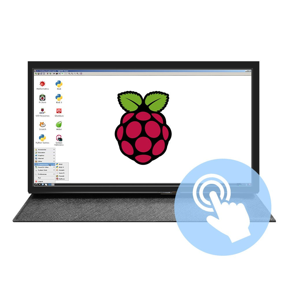 Monitor portátil gamer10.1 pulgadas HD LCD (H) ordenador segundo 1024*600 pantalla LCD para PC pantalla táctil capacitiva Raspberry Pi