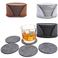 Posavasos redondo de fieltro para mesa de comedor, almohadilla protectora resistente al calor, tapete para tazas, café, té, bebida caliente, mantel individual, accesorios de cocina, 10 Uds.