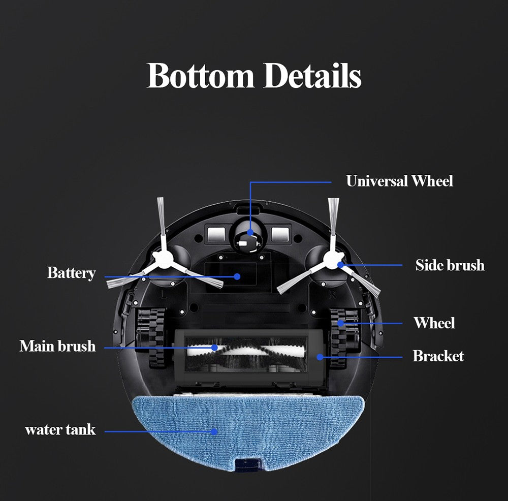 Robot Limpiacristales ABIR WD10, Sistema de Doble Rodillo, Pulverización de Agua en 6 Direcciones, Succión de 10000 Pa, Chip IA, Limpieza Inteligente de Vidrios de Paredes