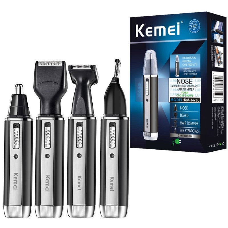 Kemei-cortadora de pelo de nariz todo en uno para hombres y mujeres, cortadora eléctrica recargable para orejas, barba, cejas, rostro, Kit de aseo