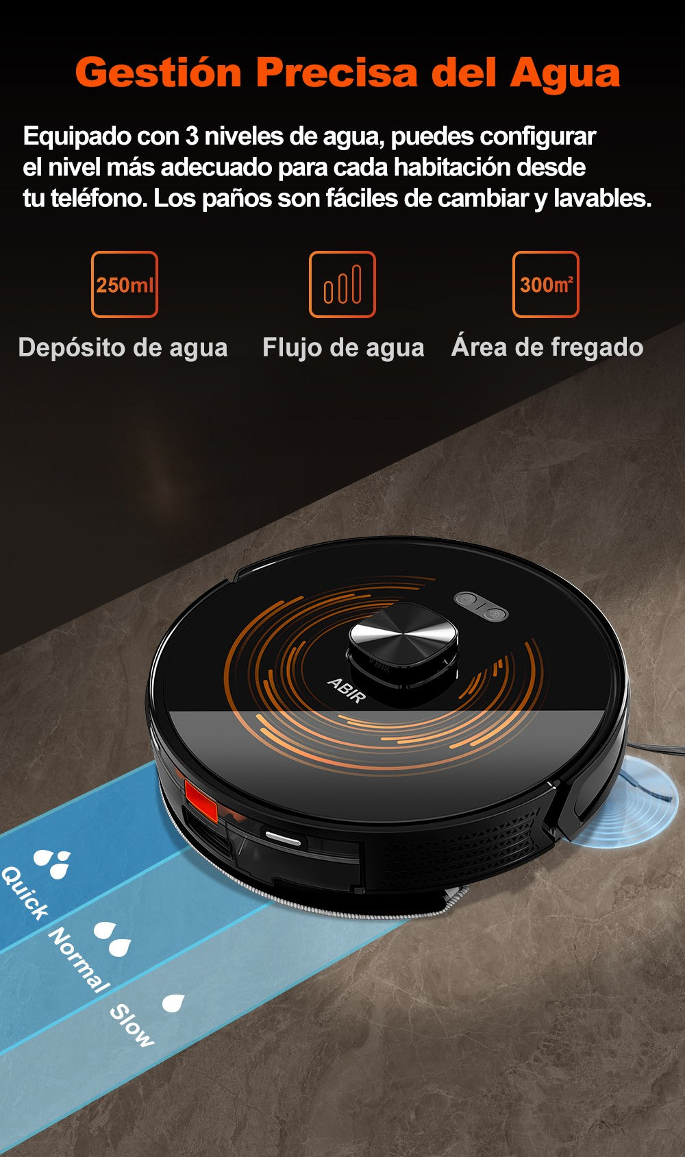 Robot Aspirador ABIR X9, Sistema Láser, Limpieza UV Doble, Tecnología Auto Carpet Boost, Mapas de Múltiples Pisos, Limpieza Personalizada por Habitaciones