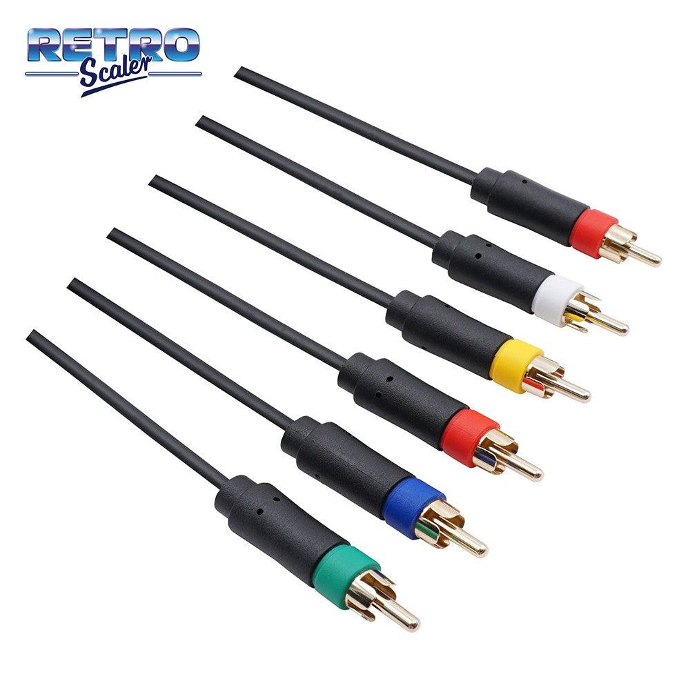 El cable componente RetroScaler de 1,8 m PS2/PS3 proporciona el vídeo y sonido más afilados para la consola de juegos Sony PlayStation 2/3