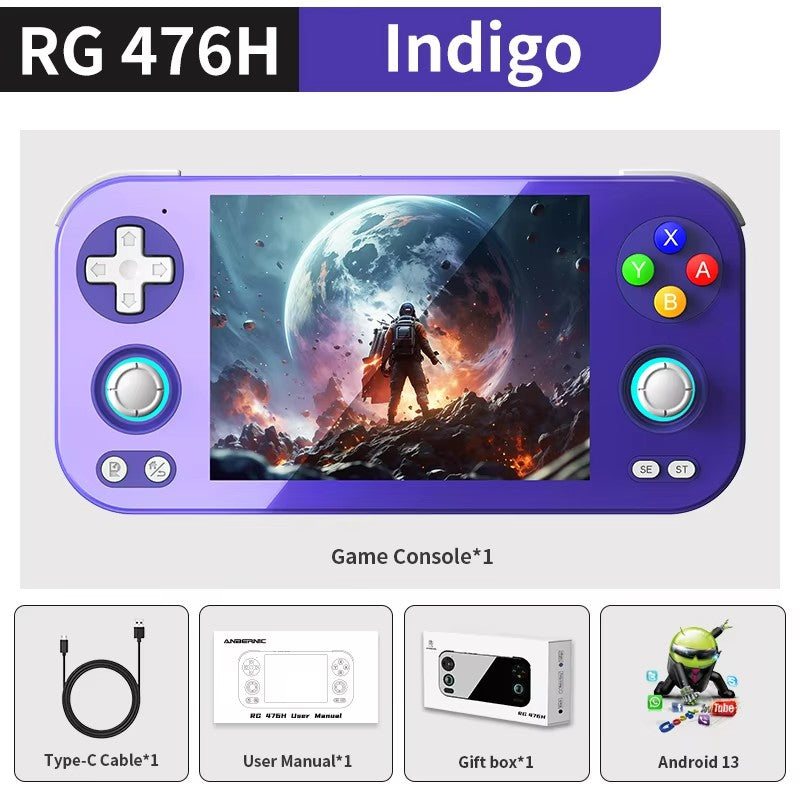 ANBERNIC RG 476H consola de juegos portátil RG467H 4,7 "HD multitáctil pantalla completa Hall disparadores Wifi reproductor de videojuegos Retro PSP PS2