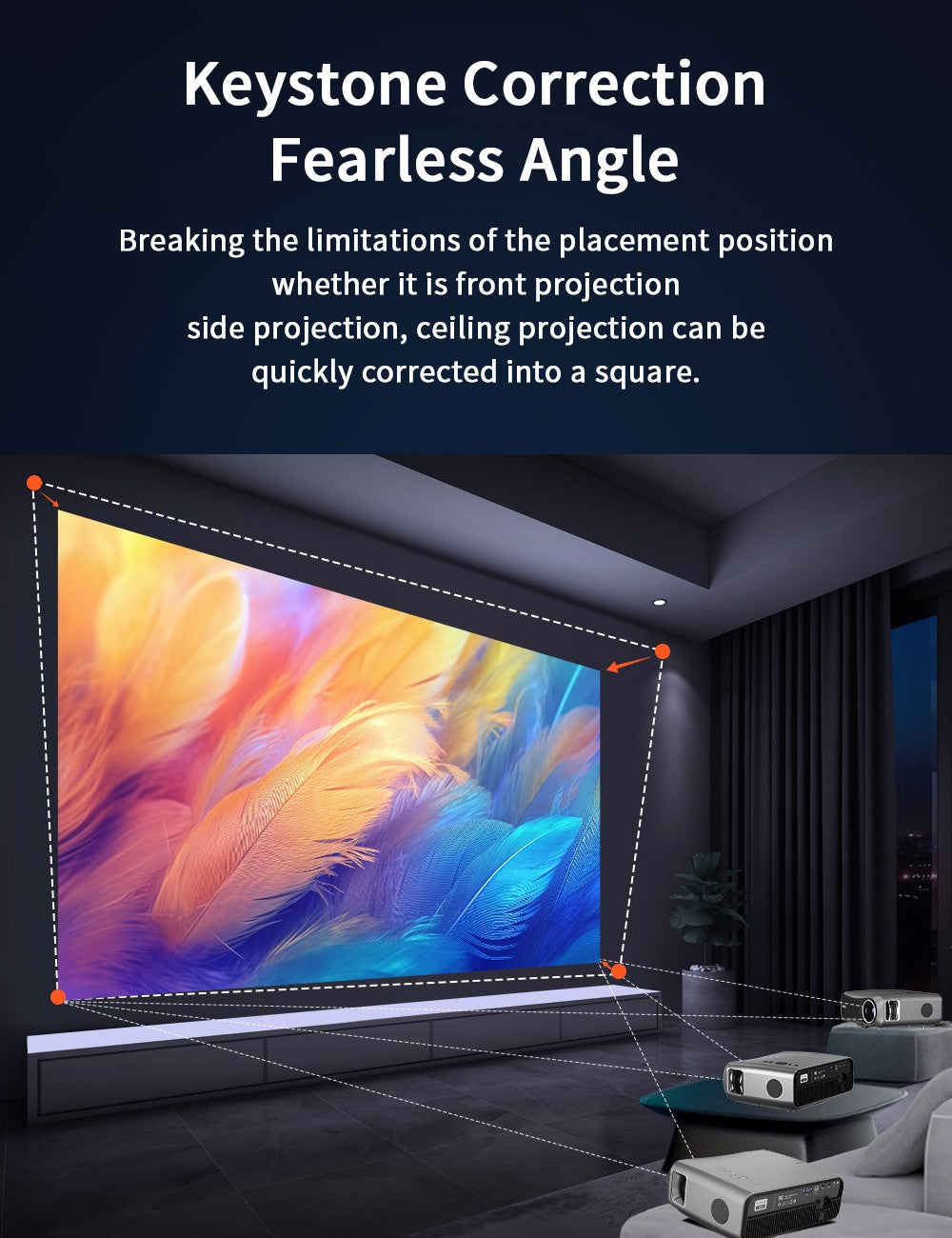 Proyector de Cine en Casa 4K WiFi Android 5G Full HD 1080P, Proyector de Video para Uso Diurno, 3800 ANSI