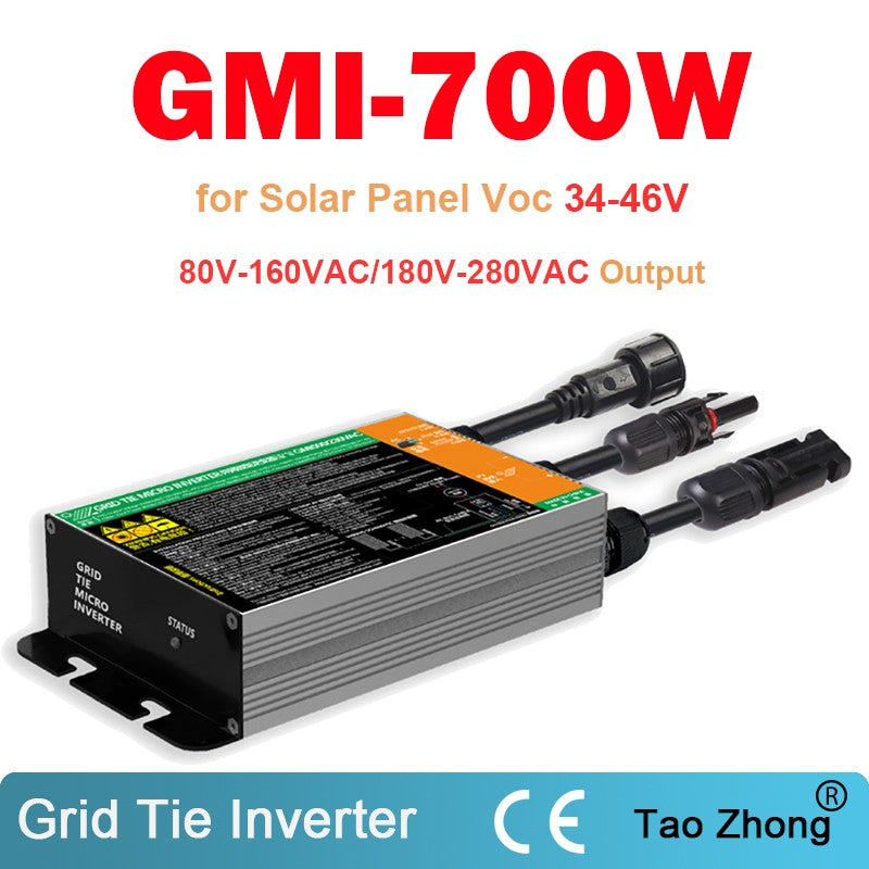 Inversor Solar Y & H 350W 300W 500W 600W 700W MPPT Solar PV conexión a red Micro inversor serie GMI entrada 26-46V salida CC 110V-240V
